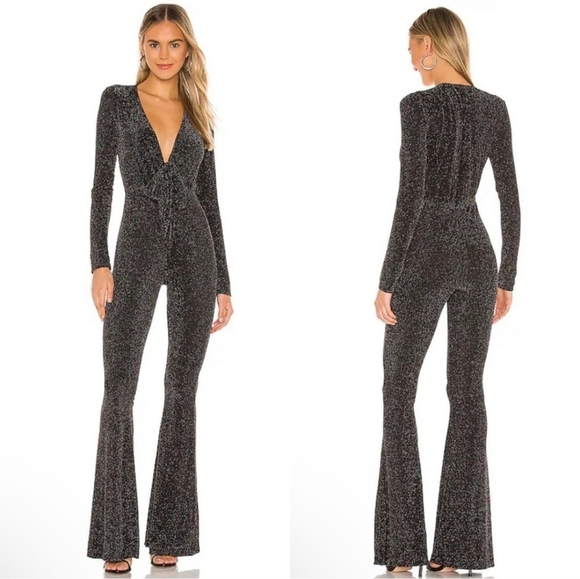 Show Me Your Mumu Martina Jumpsuit In Dancing Queen Shine Black Size XS NWT - Picture 9 of 9